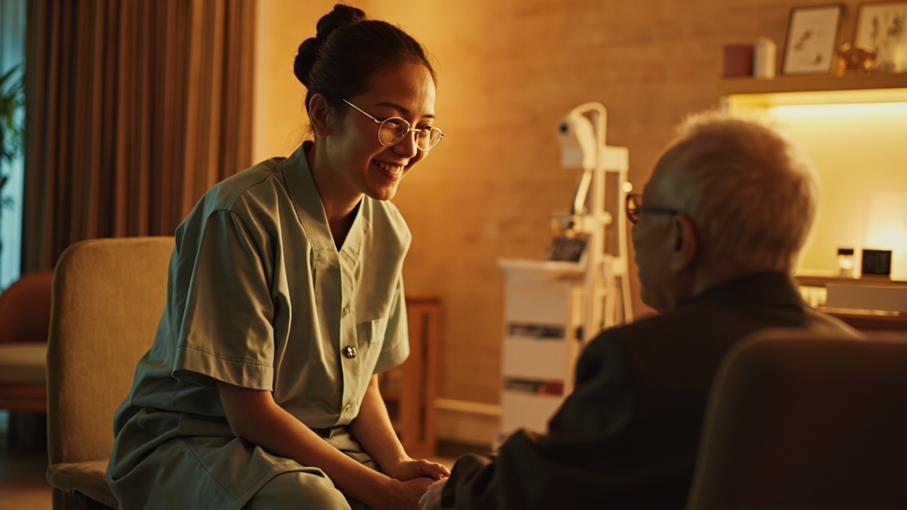Seniors profitant d'une couverture santé  
Couverture santé pour personnes agees