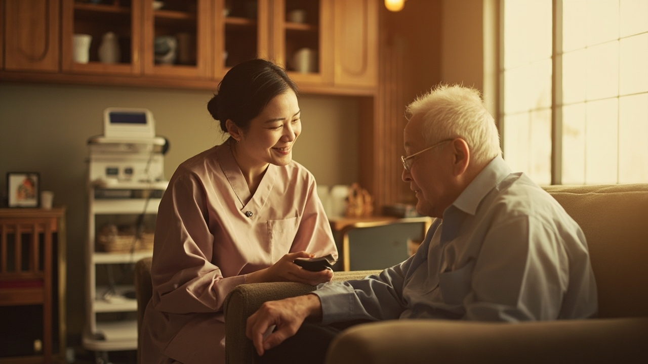 Seniors profitant d'une couverture sant